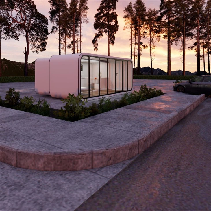 Infällbart prefabhus
